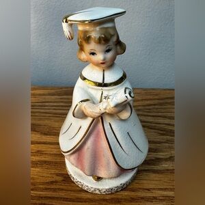 Vintage Lego Japan Ceramic Graduation Girl With Diploma